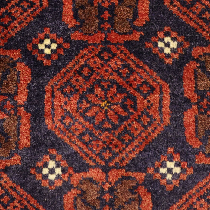 Alfombra de pasillo Alfombra Belutsch - 215 x 112 cm - rojo oscuro