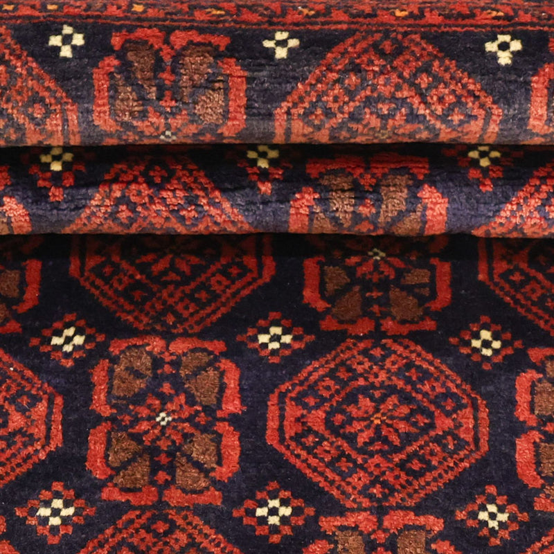 Alfombra de pasillo Alfombra Belutsch - 215 x 112 cm - rojo oscuro