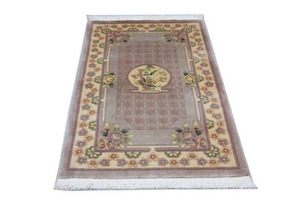 Alfombra china - 153 x 91 cm - marrón