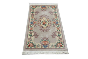 Alfombra china - 137 x 70 cm - plata