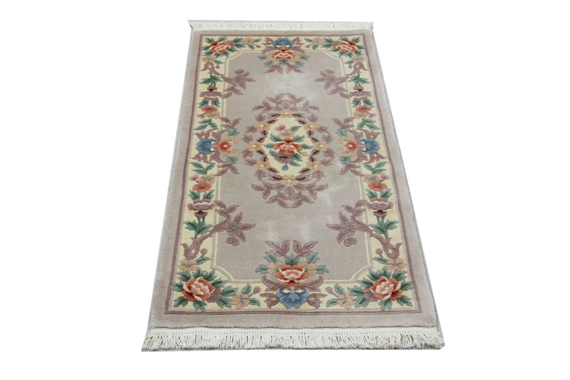 Alfombra china - 137 x 70 cm - plata
