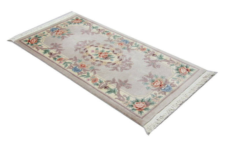 Alfombra china - 137 x 70 cm - plata