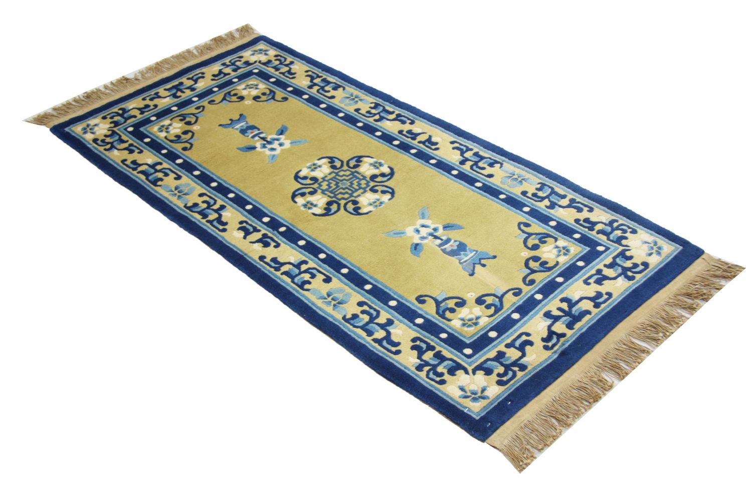 Alfombra china - 152 x 76 cm - azul