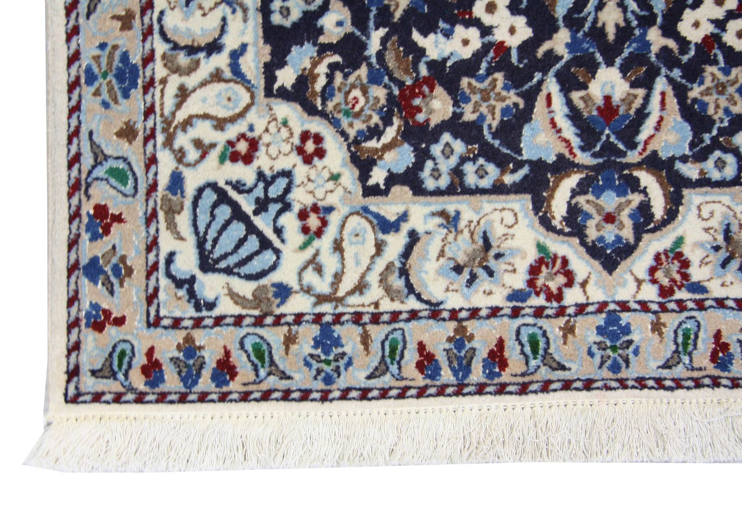 Alfombra persa - Nain - 128 x 88 cm - azul