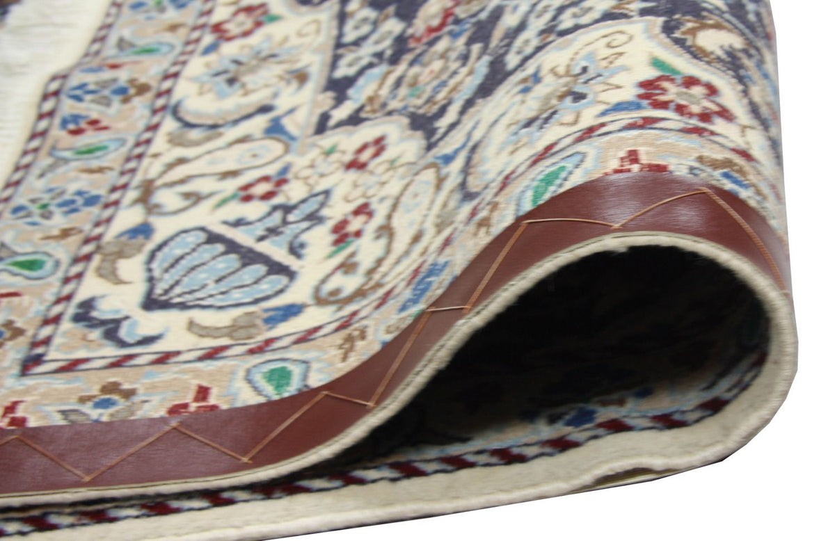 Alfombra persa - Nain - 128 x 88 cm - azul