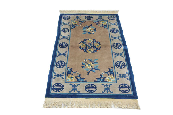 Alfombra china - 152 x 91 cm - azul