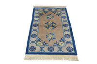 Alfombra china - 152 x 91 cm - azul