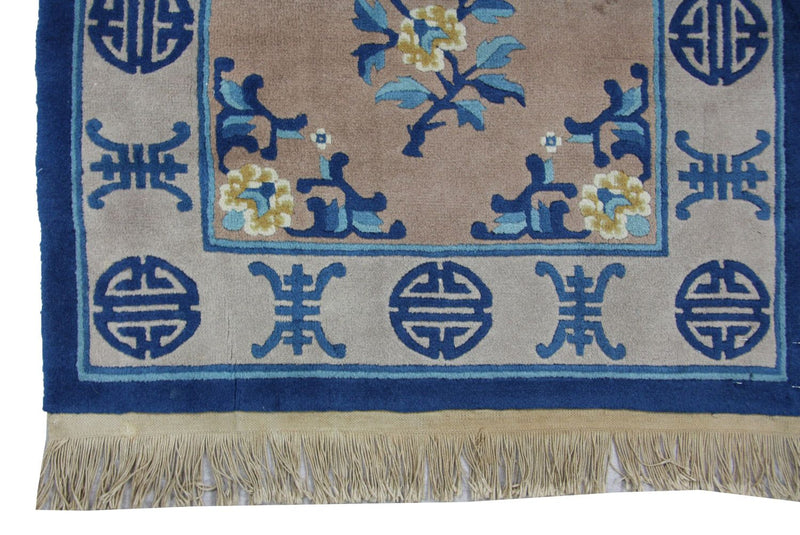 Alfombra china - 152 x 91 cm - azul