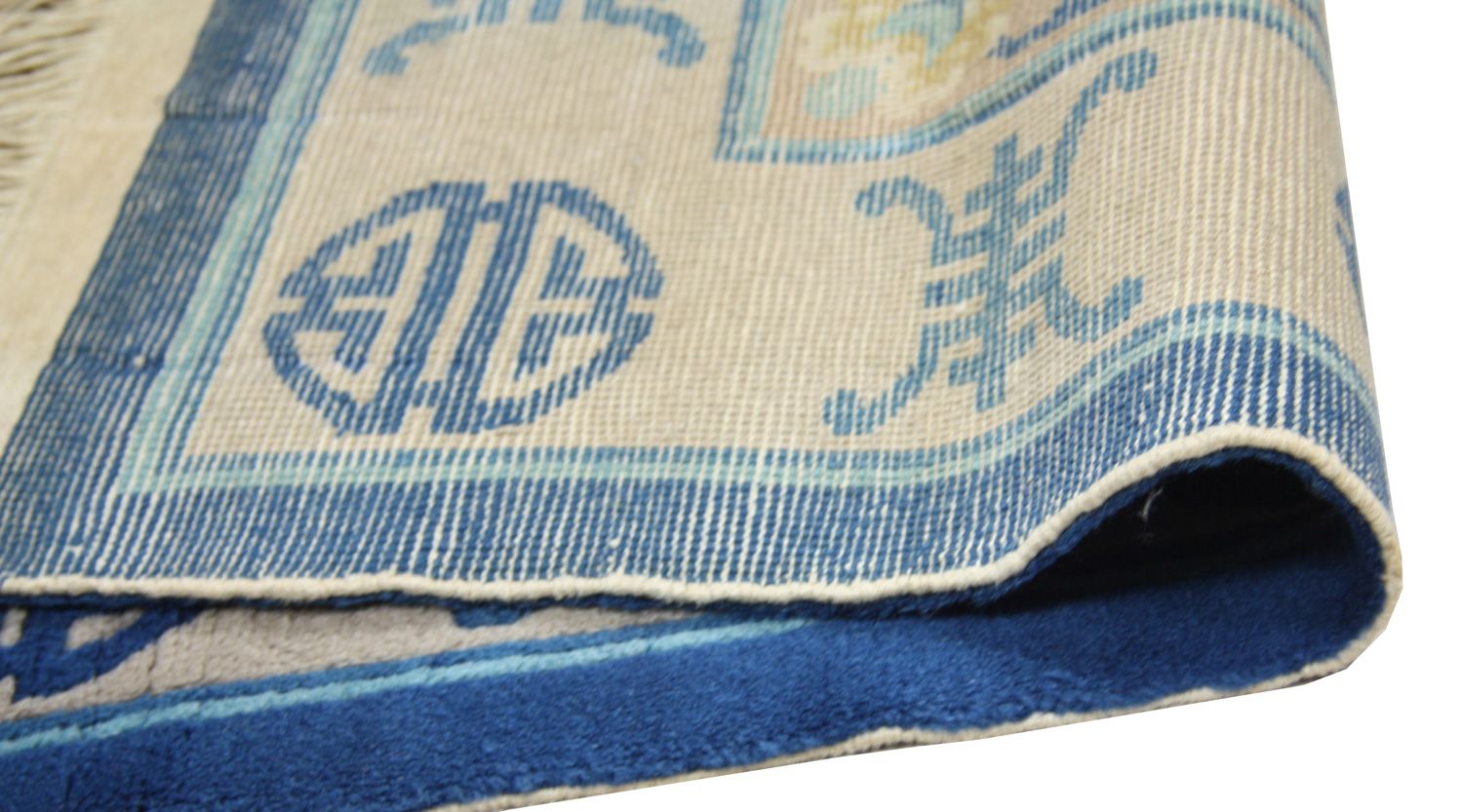 Alfombra china - 152 x 91 cm - azul