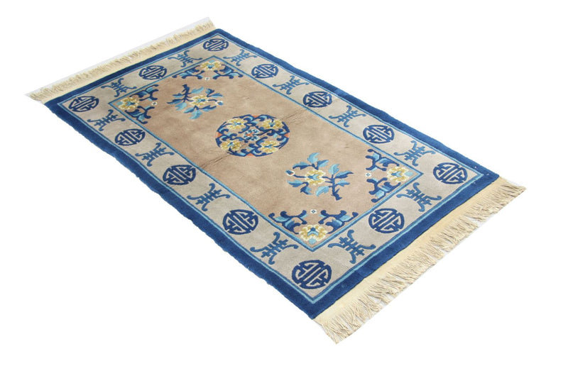 Alfombra china - 152 x 91 cm - azul