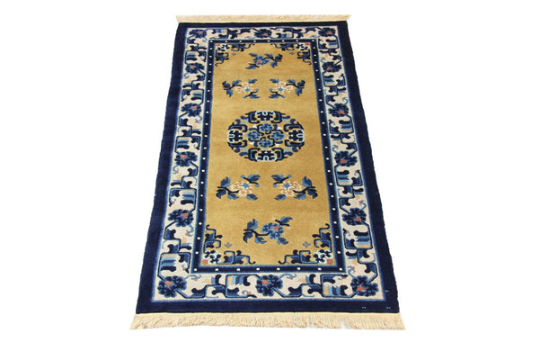Alfombra china - 137 x 69 cm - azul