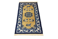 Alfombra china - 137 x 69 cm - azul