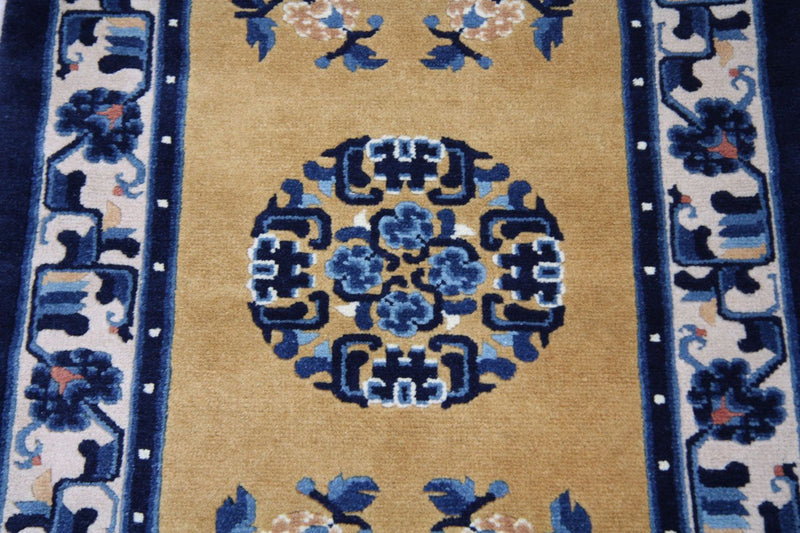 Alfombra china - 137 x 69 cm - azul