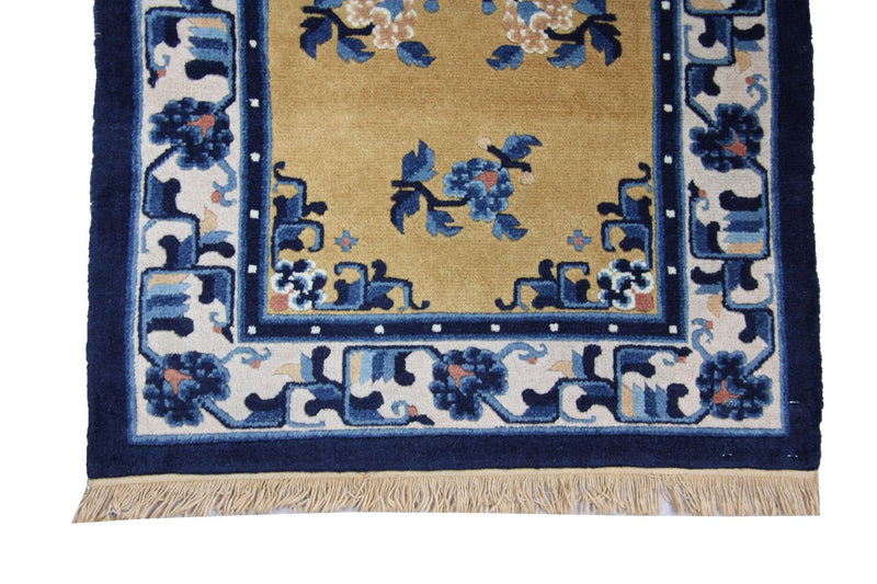 Alfombra china - 137 x 69 cm - azul