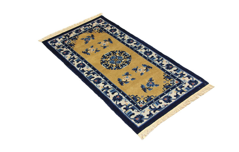 Alfombra china - 137 x 69 cm - azul