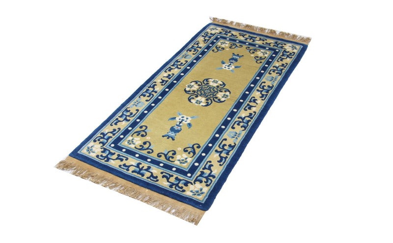 Alfombra china - 152 x 76 cm - azul