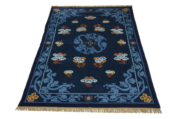 Alfombra china - 274 x 183 cm - azul