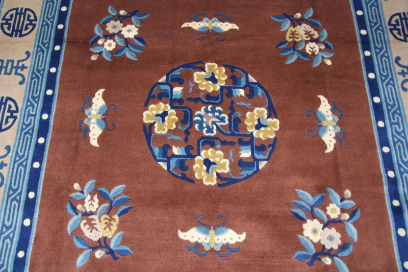 Alfombra china - 274 x 183 cm - marrón