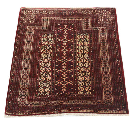 Alfombra afgana - Bukhara - 120 x 90 cm - rojo oscuro