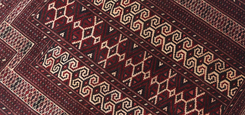 Alfombra afgana - Bukhara - 120 x 90 cm - rojo oscuro