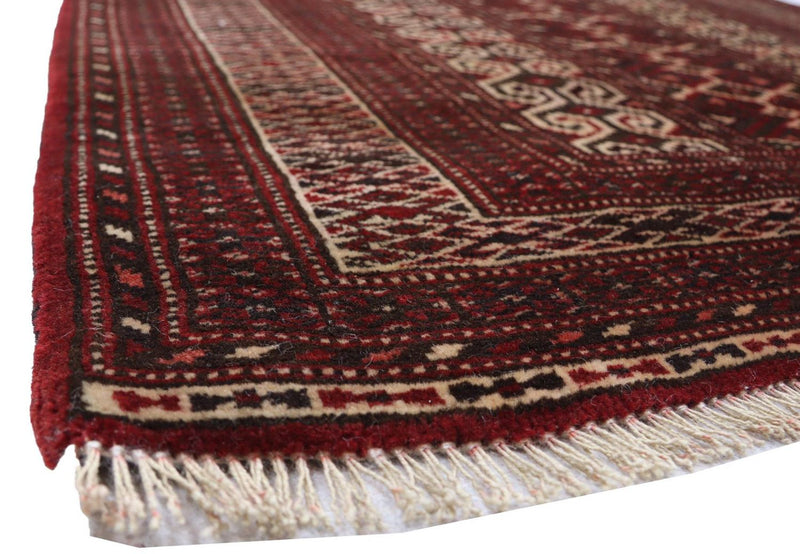 Alfombra afgana - Bukhara - 120 x 90 cm - rojo oscuro