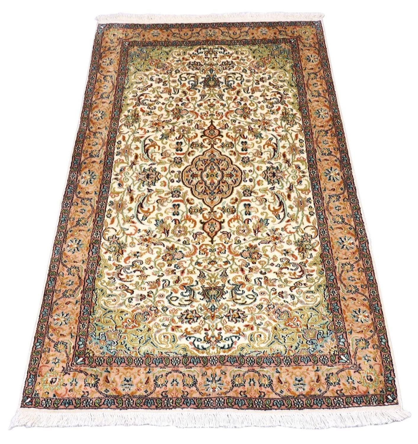 Alfombra de seda - Seda de Cachemira - 155 x 99 cm - beige