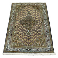 Alfombra de seda - Ghom Seda - Prima - 163 x 109 cm - azul oscuro