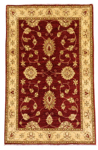 Alfombra Ziegler - 153 x 100 cm - rojo oscuro