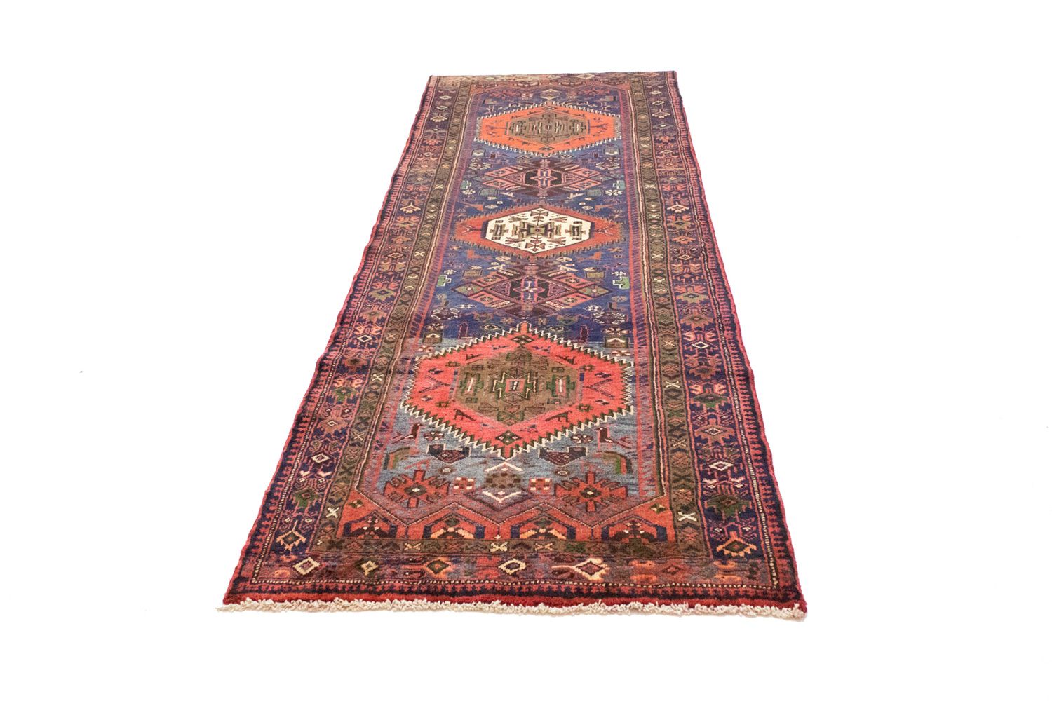 Alfombra de pasillo Alfombra persa - Nómada - 297 x 102 cm - azul