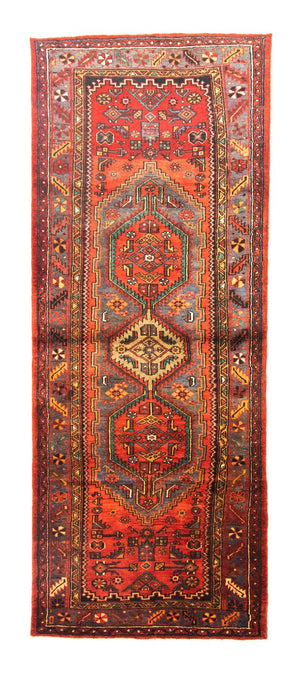 Alfombra de pasillo Alfombra persa - Nómada - 295 x 110 cm - naranja