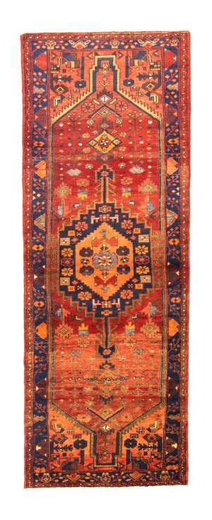 Alfombra de pasillo Alfombra persa - Nómada - 290 x 103 cm - naranja