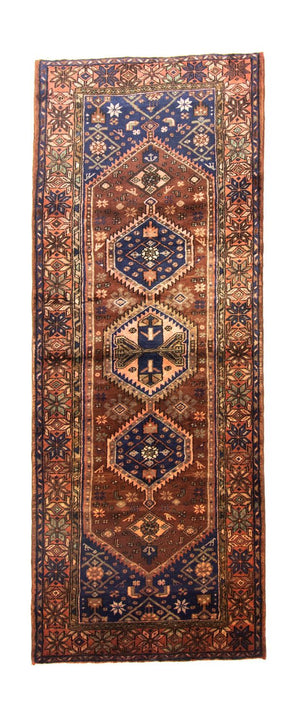 Alfombra de pasillo Alfombra persa - Nómada - 303 x 115 cm - azul