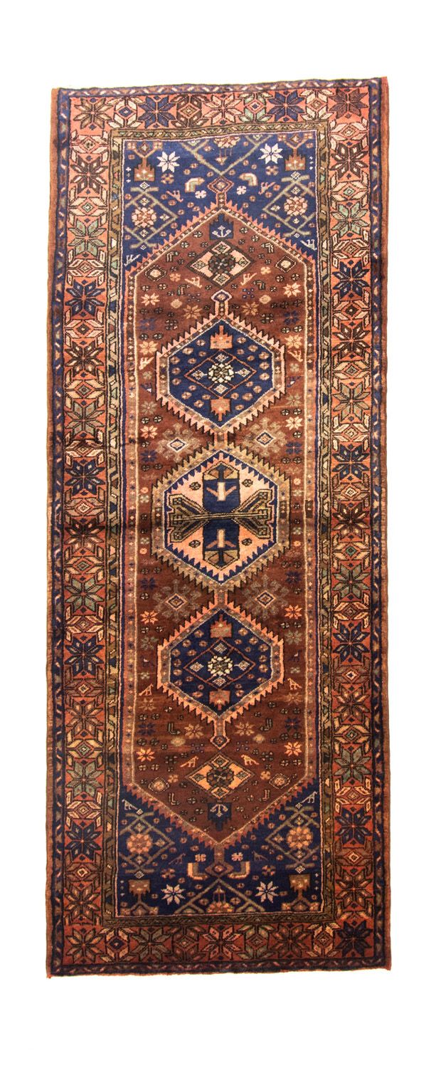 Alfombra de pasillo Alfombra persa - Nómada - 303 x 115 cm - azul