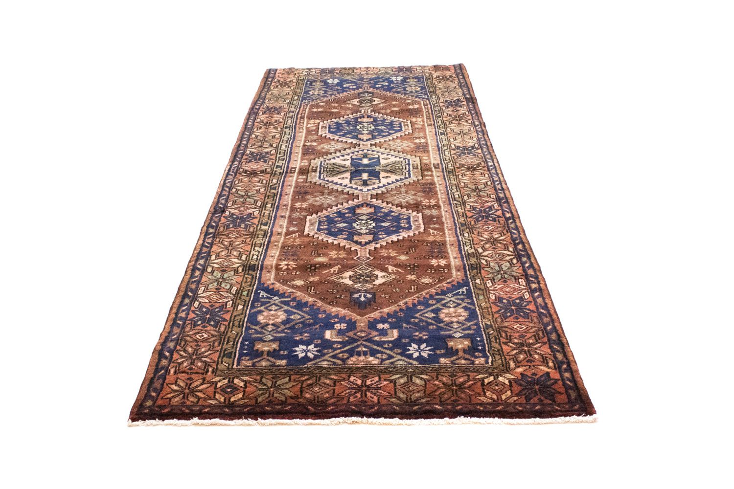 Alfombra de pasillo Alfombra persa - Nómada - 303 x 115 cm - azul
