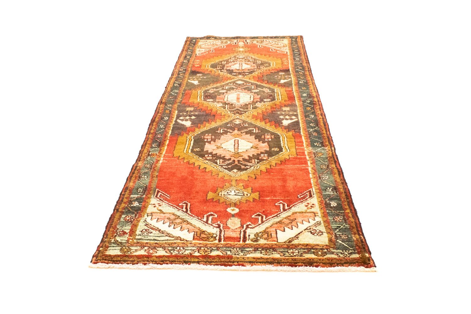 Alfombra de pasillo Alfombra persa - Nómada - 291 x 106 cm - óxido