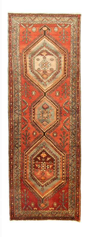 Alfombra de pasillo Alfombra persa - Nómada - 292 x 98 cm - naranja