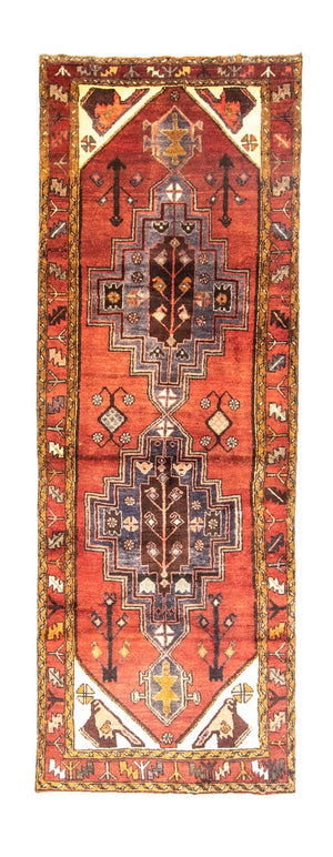 Alfombra de pasillo Alfombra persa - Nómada - 297 x 105 cm - naranja