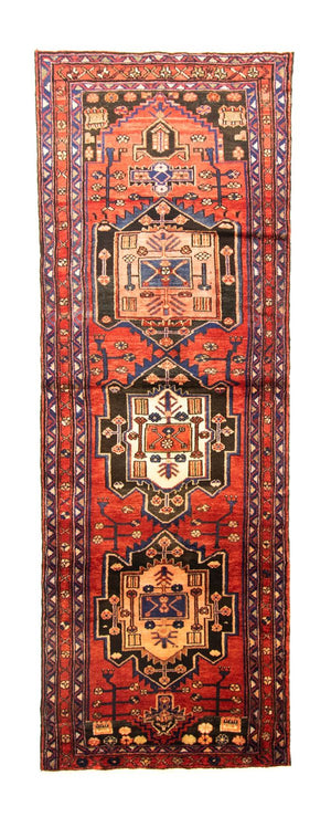 Alfombra de pasillo Alfombra persa - Nómada - 312 x 106 cm - rojo