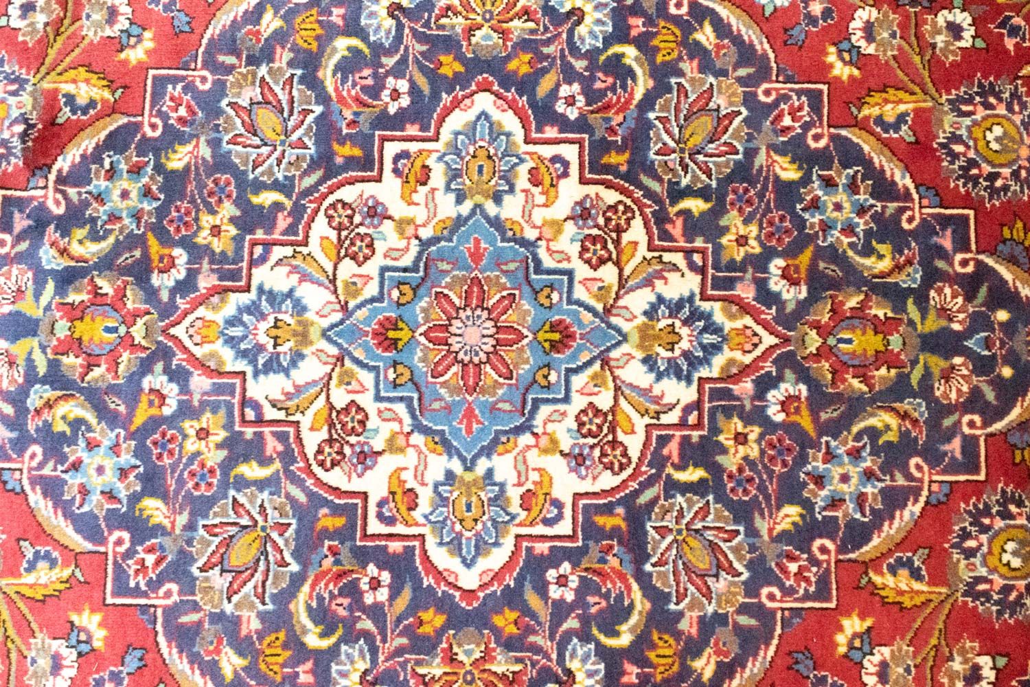 Alfombra persa - Keshan - 401 x 304 cm - rojo