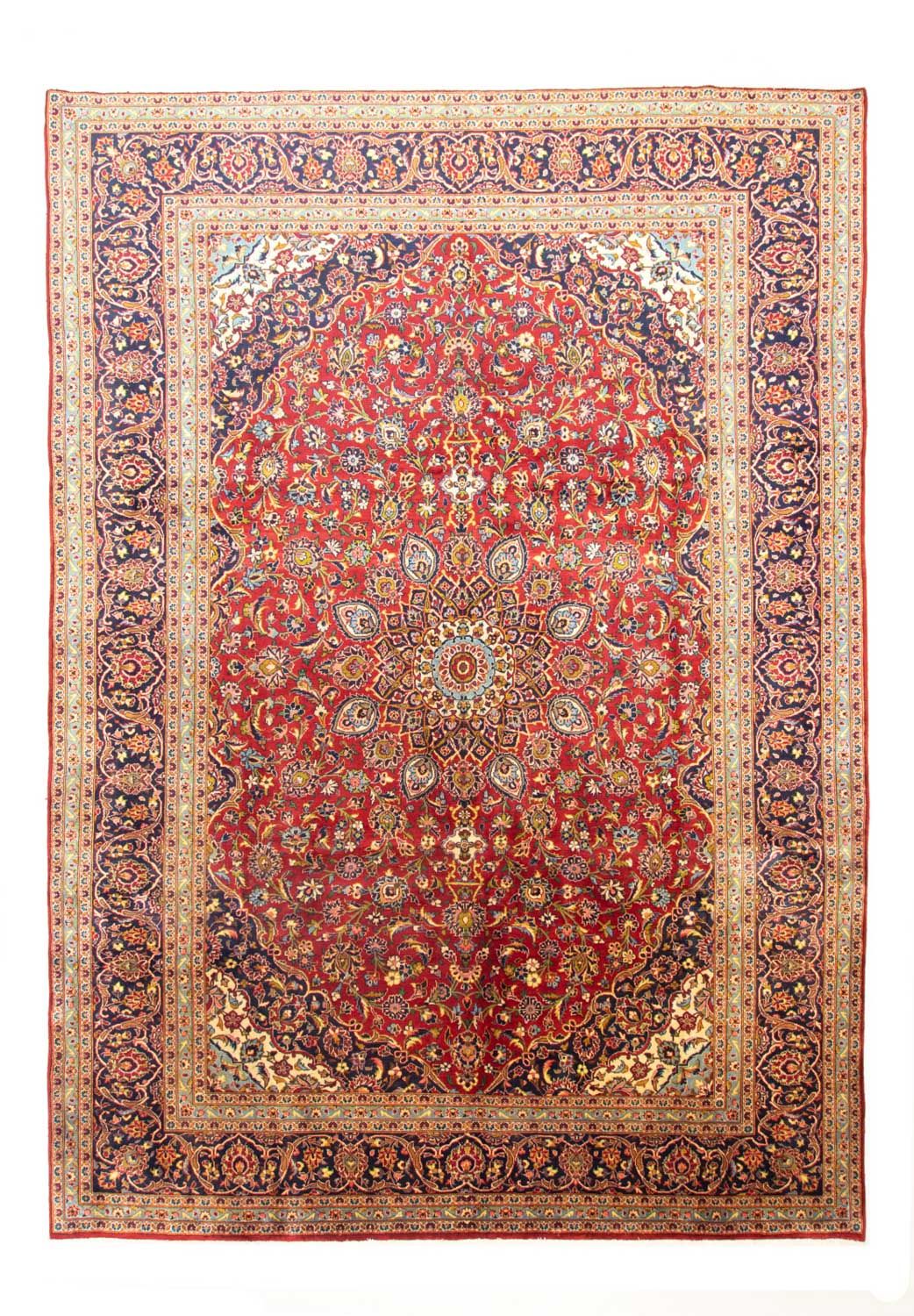 Alfombra persa - Keshan - 407 x 292 cm - rojo