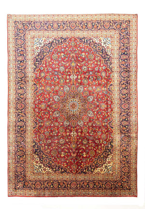 Alfombra persa - Keshan - 407 x 292 cm - rojo