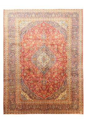 Alfombra persa - Keshan - 397 x 300 cm - naranja