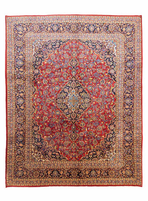 Alfombra persa - Keshan - 384 x 303 cm - azul