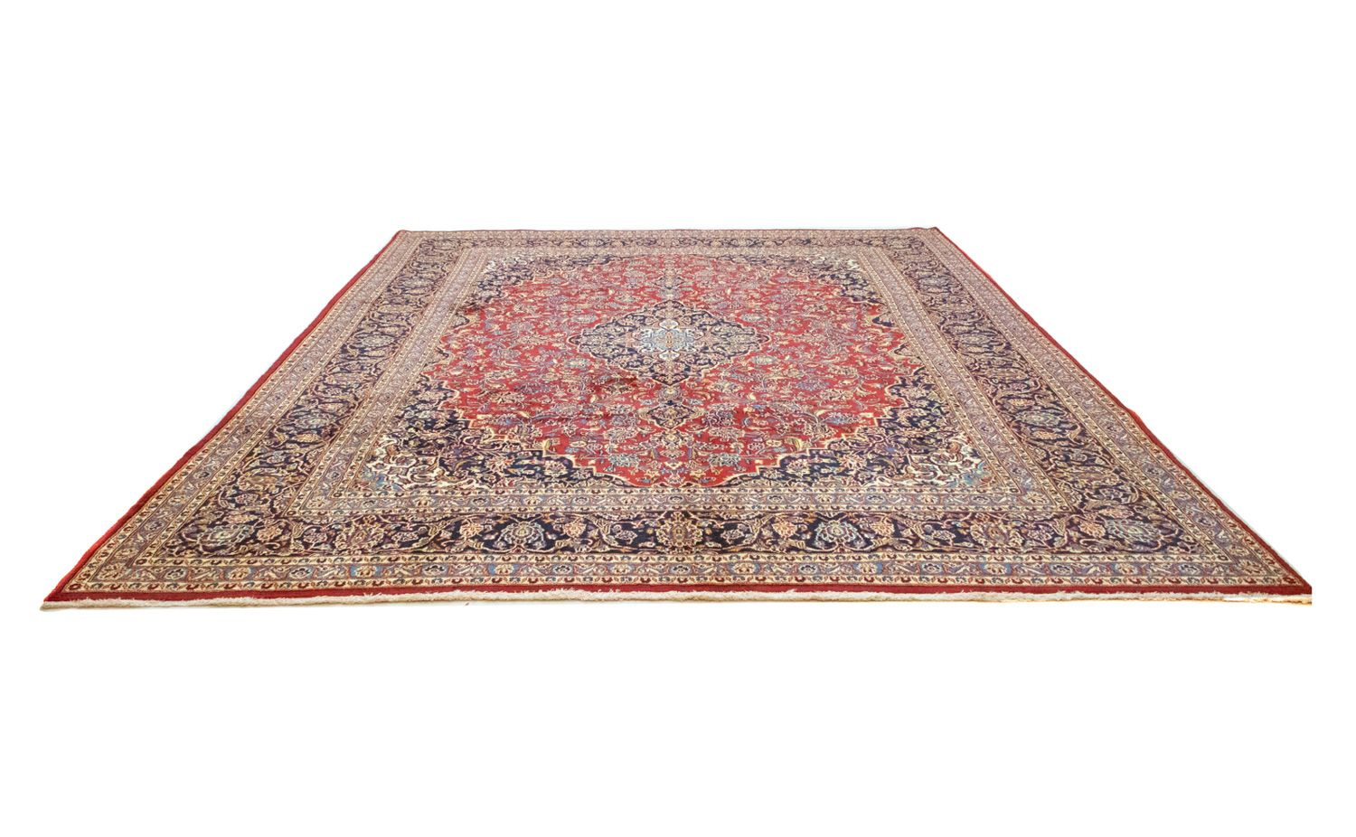Alfombra persa - Keshan - 384 x 303 cm - azul