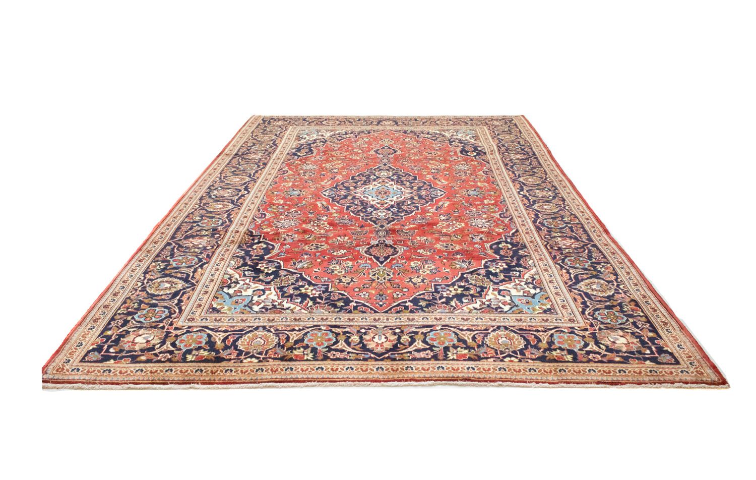 Alfombra persa - Keshan - 349 x 246 cm - naranja