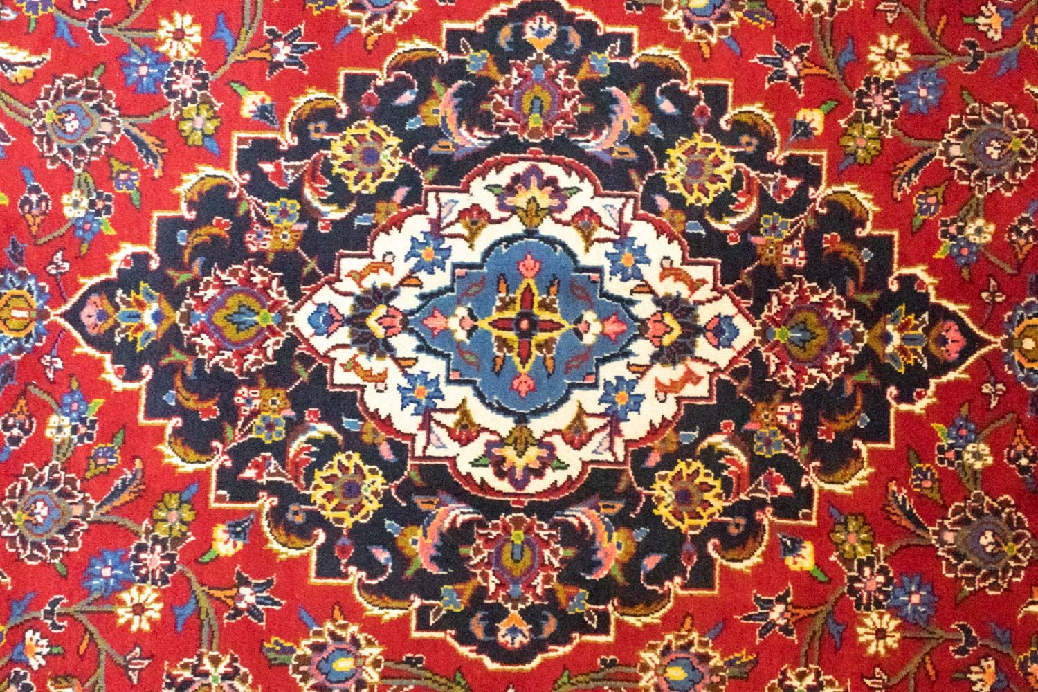 Alfombra persa - Keshan - 344 x 246 cm - rojo