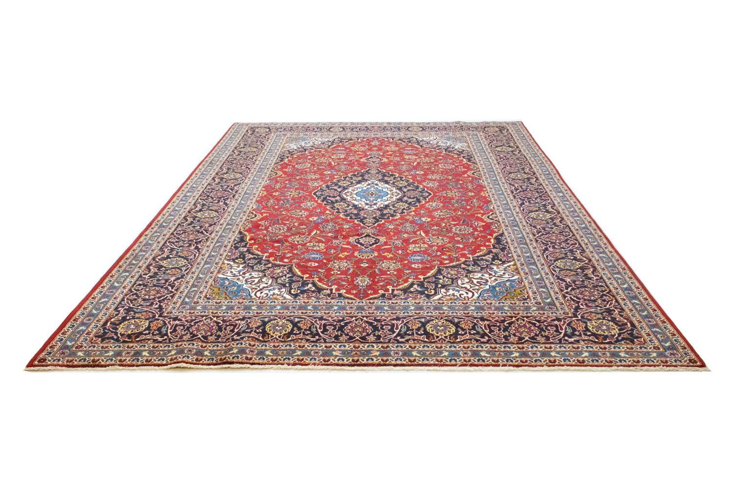 Alfombra persa - Keshan - 344 x 246 cm - rojo