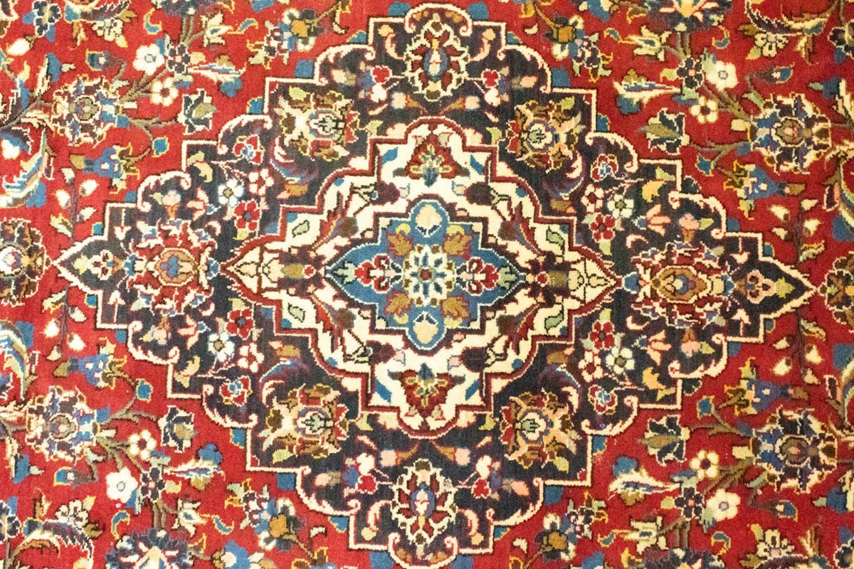 Alfombra persa - Keshan - 356 x 251 cm - rojo