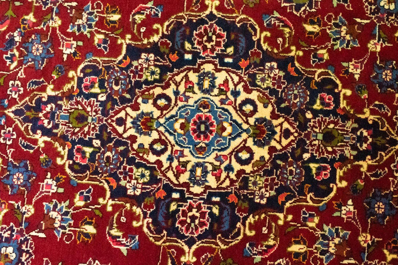Alfombra persa - Keshan - 361 x 244 cm - rojo