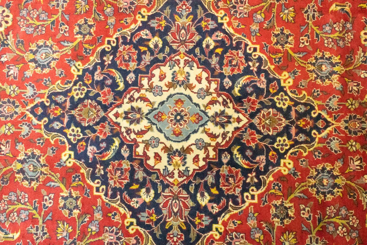 Alfombra persa - Keshan - 345 x 251 cm - rojo